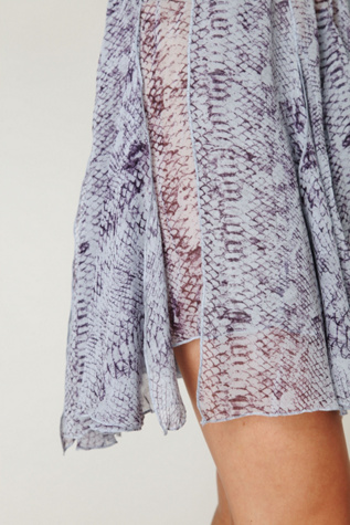 Feathered Wings Printed Chiffon Skirt