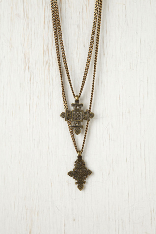 Ethiopian Double Cross Necklace