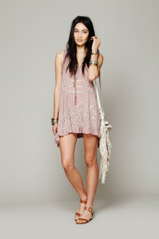 Voile and Lace Trapeze Slip