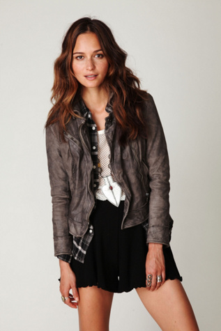 Embellished Leather Jacket