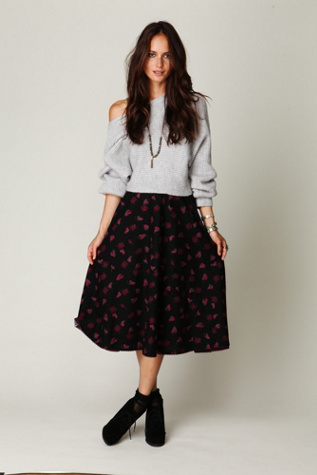 Loving Fall Tea Length Skirt