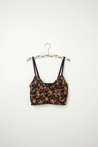 Textured Foil Crop Bra