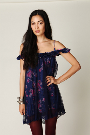 Printed Off the Shoulder Slip