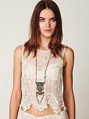 Embellished Daisy Chain Crop Top