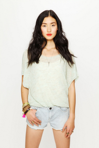 Railroad Stripe Cutoff Short