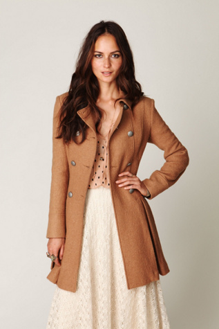 Double Breasted Tie Wool Coat