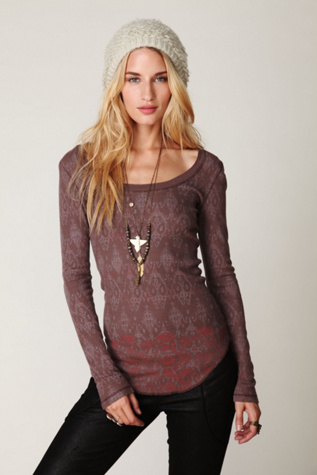 We The Free Border Print Thermal
