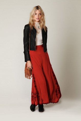 Fleur Godet Maxi Skirt