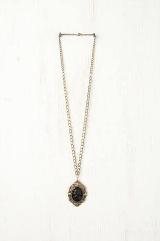 Jet Cameo Necklace