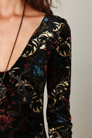 Velvet Burnout Bodycon Slip