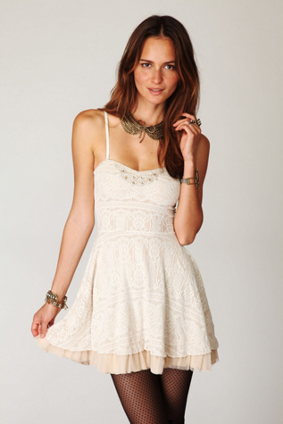 Scallop Strapless Dress