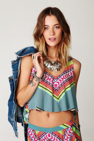 Printed Crop Top