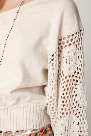 Crochet Sleeve Pullover