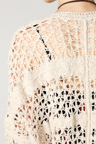 Crochet Bubble Hem Cardi