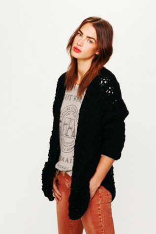 Cashmere Crochet Cardigan
