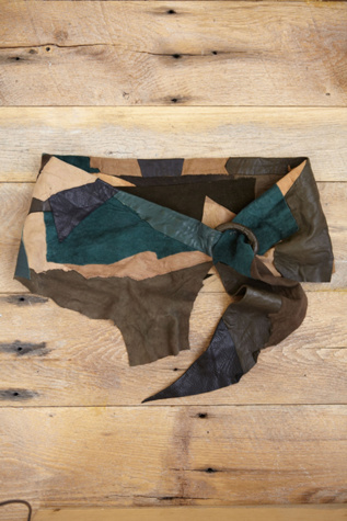 Free People Vintage Leather Patchwork Belt