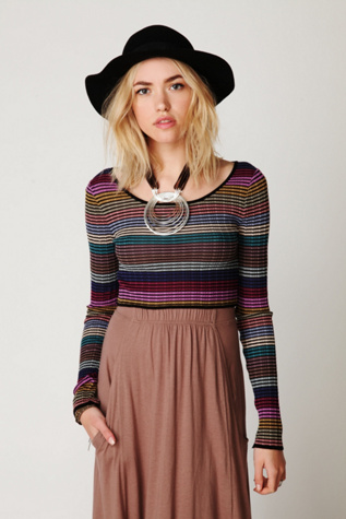 Cropped Stripes Pullover