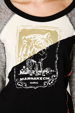 Long Sleeve Mixed Graphic Baseball Tee