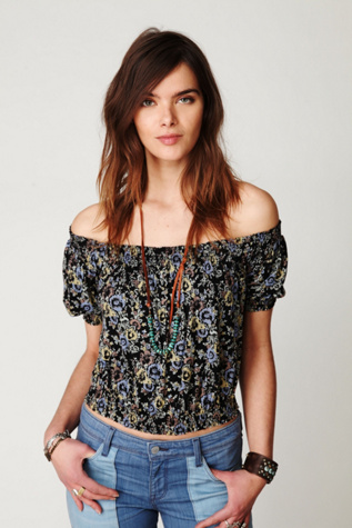 Printed Gypsy Off the Shoulder Top