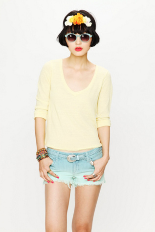 Ombre Cut Off Shorts 