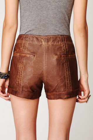Washed Vegan Leather Short
