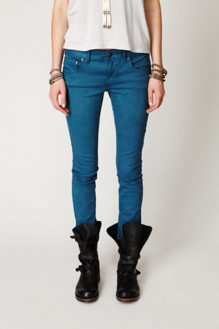 Colored Denim Skinny Ankle Crop