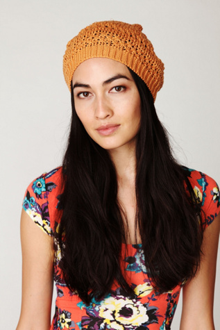 Cotton Open Knit Beret