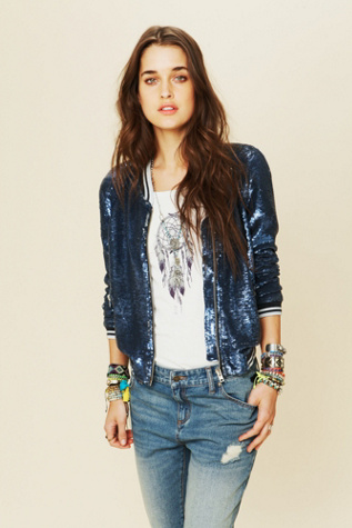 Sequin Baseball Jacket