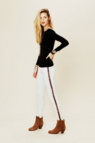 Rialto Embroidered Skinny