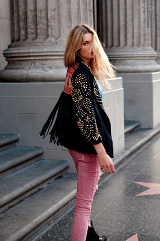Studded Fringe Blazer
