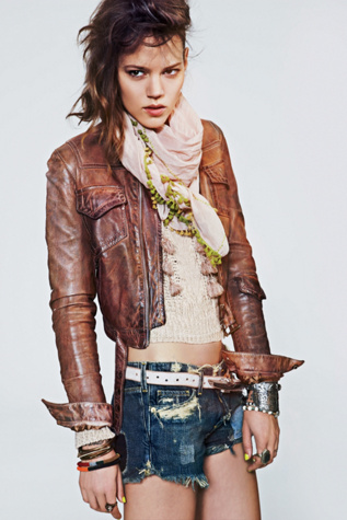 Distressed Leather Jacket