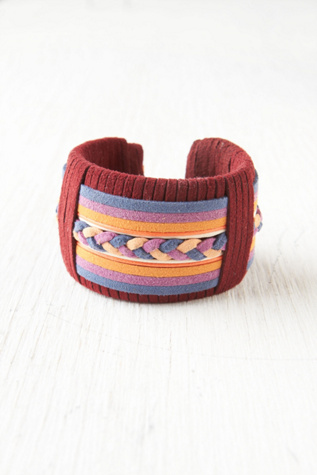Cornelia Braid Suede Cuff