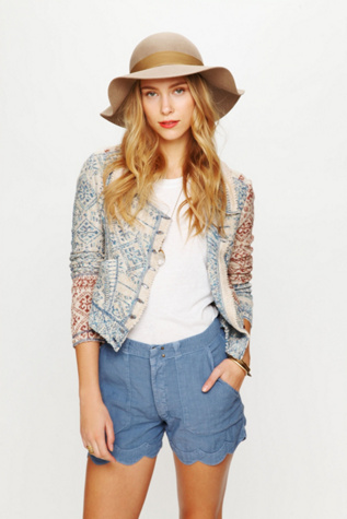 Pattern Military Sweater Jacket