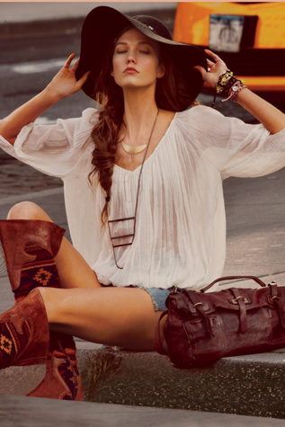 FP ONE City Peasant Blouse