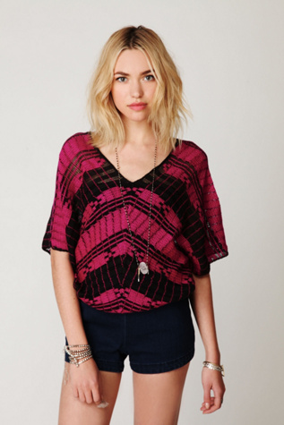Colorblock Short Sleeve Sweater