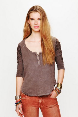 Candy Baseball Long Sleeve Henley