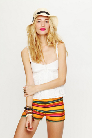 High Waisted Baja Stripe Shorts