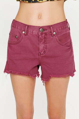 Colored Denim Cutoff Shorts