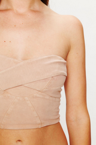 French Terry Cross Bust Bra