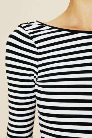 Striped Low Back Top