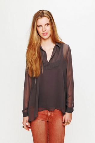 Poly Georgette Pullover with Pleats