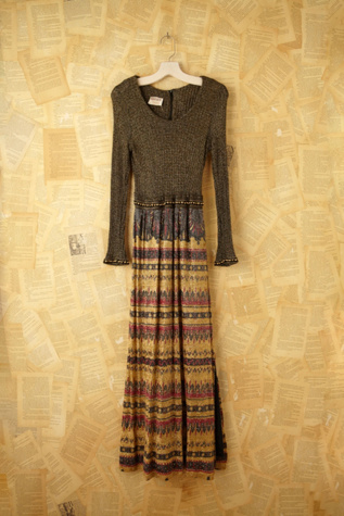 Vintage Metallic Knit Dress