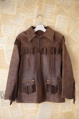 Vintage Leather Fringe Jacket