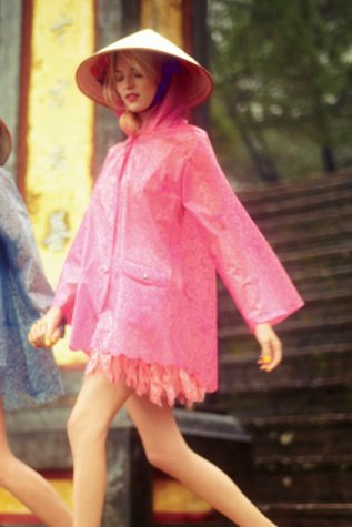 Printed Lace Raincoat