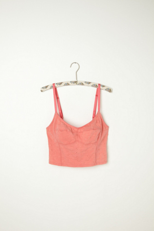 Stretch Eyelet Crop Bra