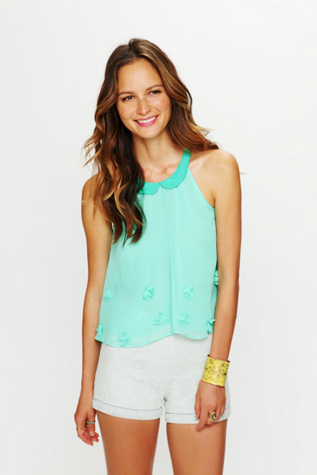 Molly Flower Sheer Top