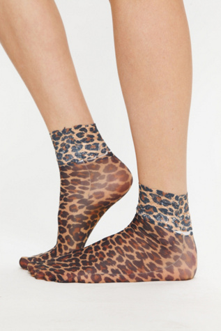 Sheer Leopard Ankle Sock