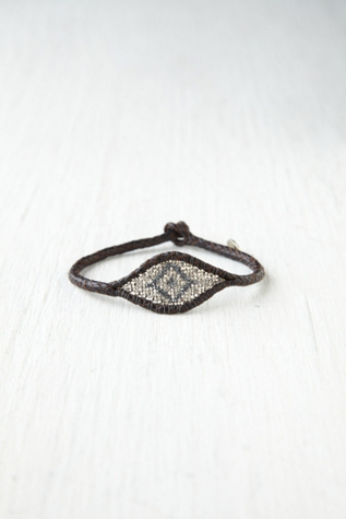 Leather Beaded Eye Bracelet