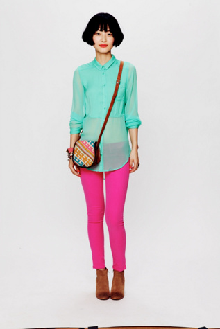 Color Ankle Crop Skinny