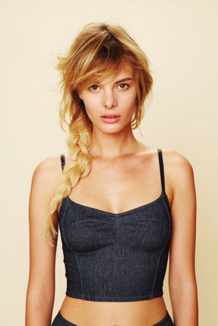 Denim Crop Bra